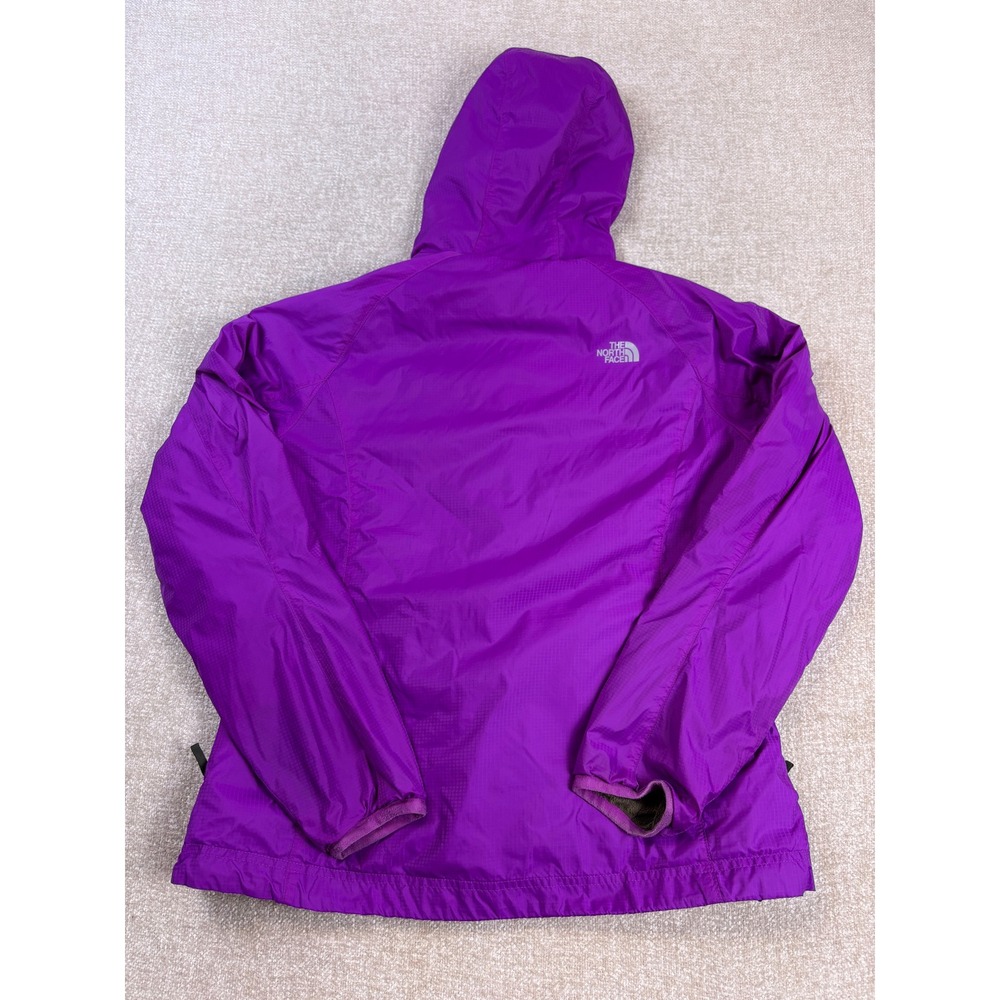 The North Face Womens Purple Fleece Lined Hooded Windbreaker Jacket Large - Picture 6 of 8